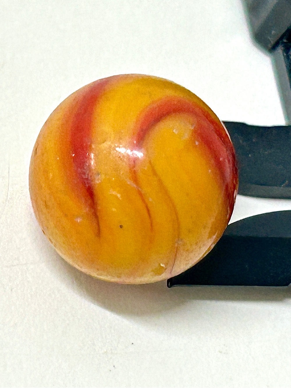 Antique Christensen Flaming Ronald McDonald Swirl Marble